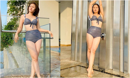 Tăng 5kg sau kỳ nghỉ dài, body 'mẹ đơn thân' Ngọc Lan càng thêm gợi cảm