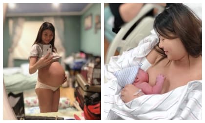 Thuý Diễm khoe hình ảnh hiếm hoi khi mang bầu con trai và trong phòng sinh, tăng cân nhưng vẫn đẹp