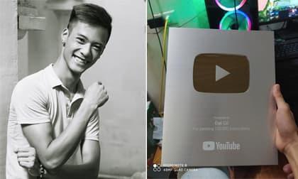 'Người em' của Tuấn Hưng - Đạt Cỏ cuối cùng cũng nhận được nút bạc Youtube sau 4 năm ngày mất