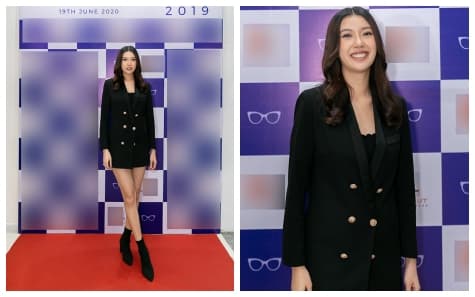 Giữa tin đồn bầu bí, Thuý Vân diện cả cây đen, không ngại khoe dáng toàn thân khi dự sự kiện