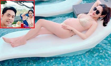 Xác định đây là lần vi vu cuối cùng trước khi 'nằm ổ', bà xã Dương Khắc Linh chẳng ngại diện bikini 