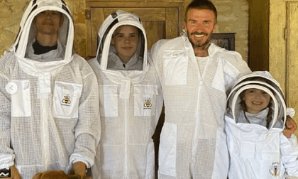 Nhìn qua tưởng bố con David Beckham mặc đồ bảo hộ giữa mùa dịch hóa ra lại làm điều đặc biệt này 