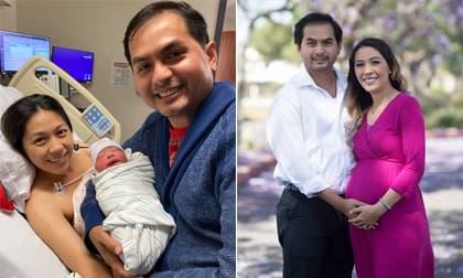 Vợ của siêu mẫu Đức Tiến sinh con gái đầu lòng tại Mỹ