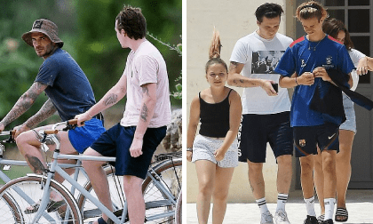 Gia đình David Beckham đưa con dâu tương lai đi du lịch Ý sau thời gian dài cách ly 