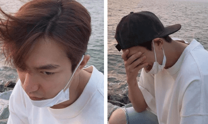 Lee Min Ho ôm mặt ngồi khóc bên bờ biển vì nhớ người thương? 