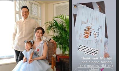 Chị chồng tổ chức sinh nhật cho con gái, Tăng Thanh Hà gửi thiệp chúc mừng