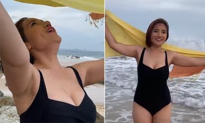 'Bà mối' Cát Tường diện áo tắm, nhắn nhủ anti-fan: 'Nếu đủ tự tin thì hãy đến gặp tôi để đối chất'