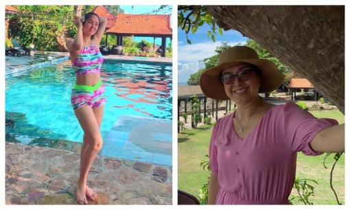 Hiếm hoi mới thấy Lê Phương diện đồ tắm, nhưng nhan sắc và vóc dáng của mẹ ruột lại chiếm spotlight