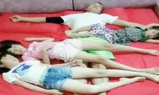 Bức ảnh 3 cô con gái ngủ cùng bố gây tranh cãi, khi biết hậu quả bà mẹ hạ quyết tâm cho ngủ giường riêng