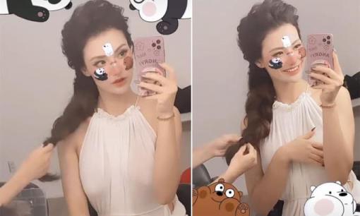 Tự đăng clip mặc đồ mỏng manh lộ 'điểm nhạy cảm', bị nhắc nhở Hồng Quế vội lấy tay che chắn nhưng đã quá muộn
