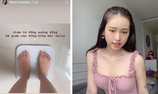Hết bị soi vòng một, hot girl Thúy Vi lại khiến fan lo lắng khi siết chặt chế độ ăn, cân nặng hiện tại chỉ ở mức 42kg