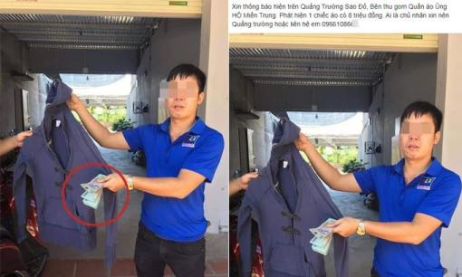 Phát hiện 8 triệu đồng trong chiếc áo cũ đem từ thiện cho miền Trung, dân mạng thắc mắc 'quỹ đen của ông nào đây'
