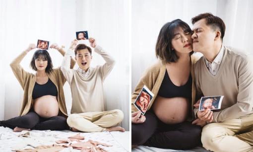 MC Trần Ngọc khoe vợ hot girl mang bầu