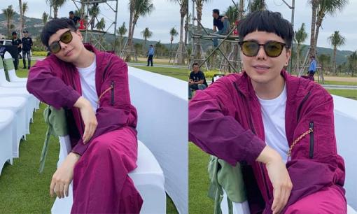 Trịnh Thăng Bình diện cả 'cây' tím lịm, để mái ngố nhưng khiến fan băn khoăn về chiếc mũi kỳ dị