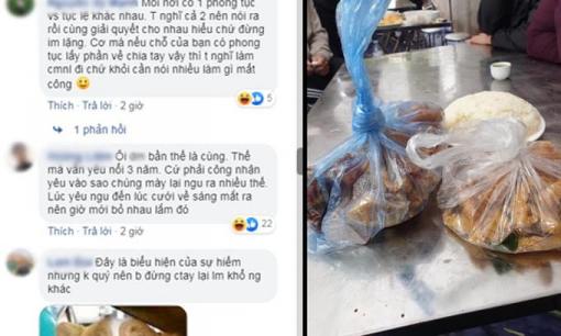 Ăn cỗ giỗ nhà bạn thân của người yêu, anh chàng kỳ kèo tiền phong bì lúc về không quên gói hai bịch đồ thừa to đem về