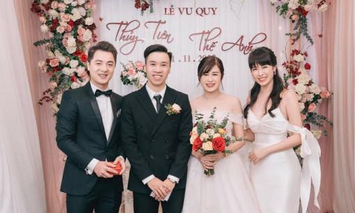 Đi đám cưới em vợ, Đăng Khôi - Thủy Anh diện đồ lộng lẫy không thua cô dâu chú rể