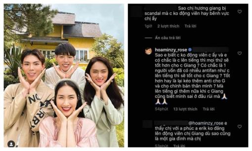 Bị vặn hỏi lý do giữ im lặng giữa lúc Hương Giang gặp biến, Hoà Minzy đã lên tiếng giải thích