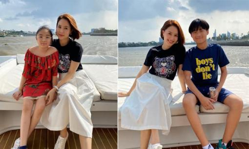 Hồng Diễm hiếm hoi khoe ảnh của hai nhóc tỳ: Con trai được khen như sao Hàn, 'gái rượu' gây ấn tượng bởi vẻ ngoài dễ thương