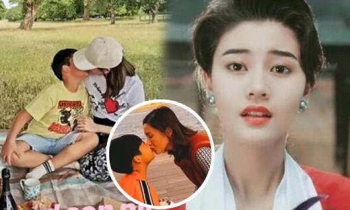 'Hoa hậu đẹp nhất Hong Kong' gây tranh cãi vì thản nhiên hôn môi con trai đã lớn