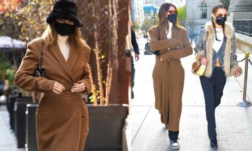 Bạn thân siêu mẫu gặp nhau: Kendall Jenner mặc kín mít vẫn 'chặt đẹp' Bella Hadid