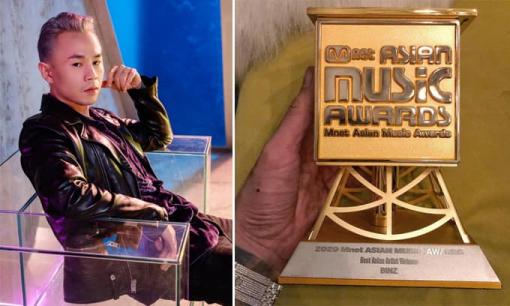 Binz bất ngờ khoe cúp đoạt giải Best Asian Artist Vietnam tại MAMA 2020