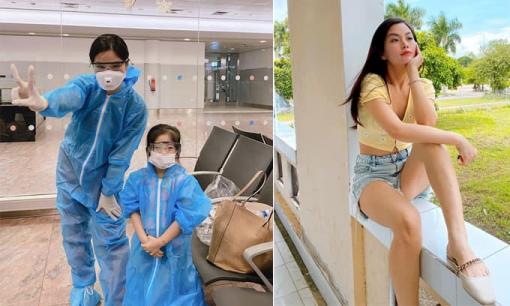 Á hậu Diễm Trang và chồng con chính thức đặt chân về nước sau 9 tháng kẹt ở Ba Lan vì dịch Covid-19
