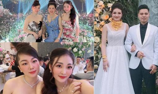 'Cô dâu đeo vàng trĩu cổ ở Nam Định' dự đám cưới chị họ: Nhìn không gian tiệc đúng chuẩn con nhà có điều kiện