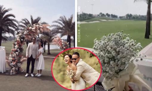 'Chơi lớn' hơn bạn thân Phanh Lee lấy chồng là đại gia nghìn tỷ, MC Thu Hoài tổ chức tiệc mời cưới ở sân golf