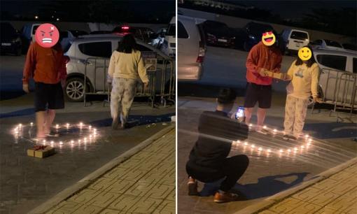 Cặp đôi ngấp nghé 30 tỏ tình kiểu teen, kết cục 'toang' chỉ vì cô gái nhận quà bằng một tay