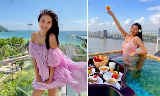 Chúng Huyền Thanh đón sinh nhật bằng chuyến du lịch sang chảnh, nhan sắc bầu lần 2 được khen hết lời