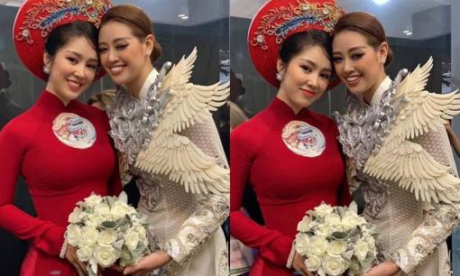 Là bà mẹ hai con, Lê Phương vẫn chiếm thế thượng phong khi 'đọ sắc' chung khung hình với Hoa hậu Khánh Vân 