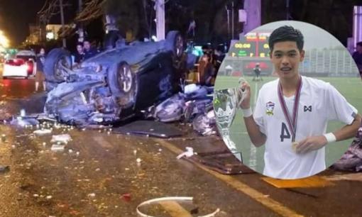 Lái xe trong tình trạng say xỉn, cầu thủ Thái Lan gây tai nạn khiến 34 ô tô hư hỏng, một người nhập viện cấp cứu