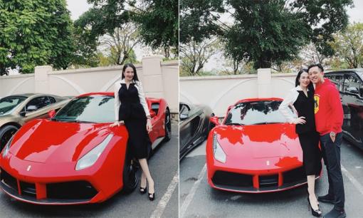 Lái xe chở vợ đi làm, Tuấn Hưng được khen cực teen khi chọn màu áo 'tông xuyệt tông' với siêu xe