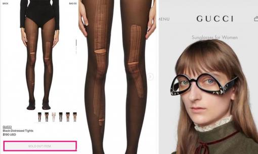 Kính 'lộn ngược', quần tất rách được Gucci rao bán với giá khủng khiến tín đồ thời trang náo loạn