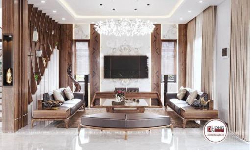 Vì sao gỗ óc chó thường được sử dụng trong thiết kế nội thất phòng khách?