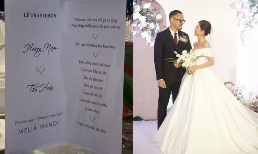 Thực đơn trong đám cưới của MC Thu Hoài có gì?