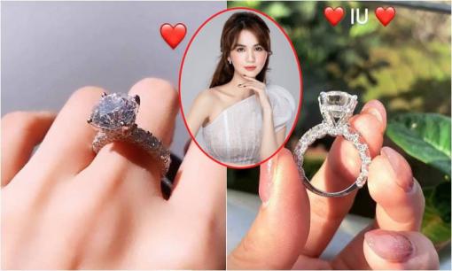 Mới sáng sớm, Ngọc Trinh bất ngờ khoe nhẫn kim cương 'siêu to' được bạn trai tặng: 'Yêu'