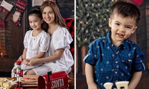 Mê mệt trước vẻ đáng yêu của 2 nhóc tì nhà 'Mỹ nhân đẹp nhất Philippines' trong bộ ảnh đón Giáng sinh