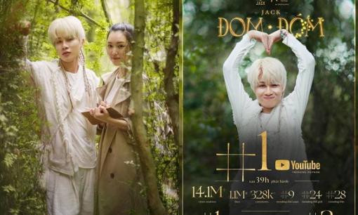 'Đom đóm' từ Jack chính thức 'vượt mặt' Sơn Tùng khỏi vị trí #1 trending Youtube