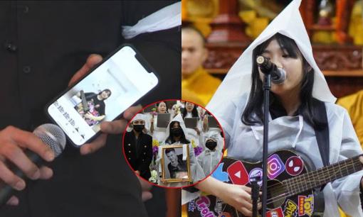 Con gái Vân Quang Long hát tiễn biệt ba lần cuối tại Mỹ khiến nhiều người xúc động