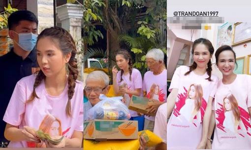 Ngọc Trinh cùng bố mẹ ruột đích thân về quê nhà Trà Vinh phát quà Tết cho người nghèo