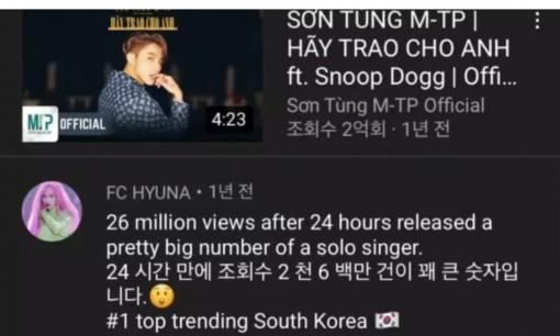 Fan Việt bị tố giả làm người Hàn Quốc để bình luận dưới MV của Sơn Tùng M-TP?
