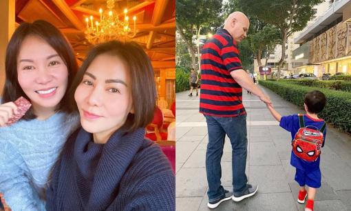 Khoe ảnh gia đình đi chơi, Thu Minh gây lú vì phiên bản nhân đôi