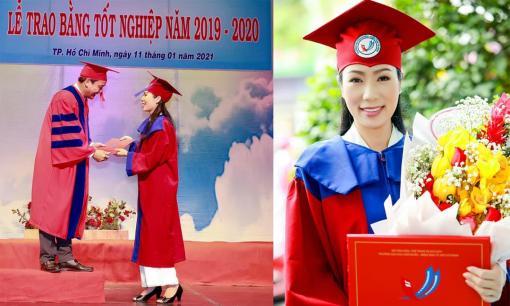 Á hậu Trịnh Kim Chi nhận bằng Cử nhân của Trường Đại học Sân khấu Điện ảnh ở tuổi 49 