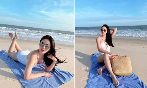 Bảo Thy khoe body gợi cảm khi diện đồ bơi tắm nắng dưới thời tiết 20 độ C 
