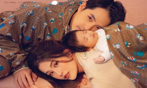 Con gái đầu lòng của Đông Nhi mới 2 tháng tuổi đã 'nằm ngủ' trên bìa tạp chí: Ai làm lại bé Winnie nữa đây?