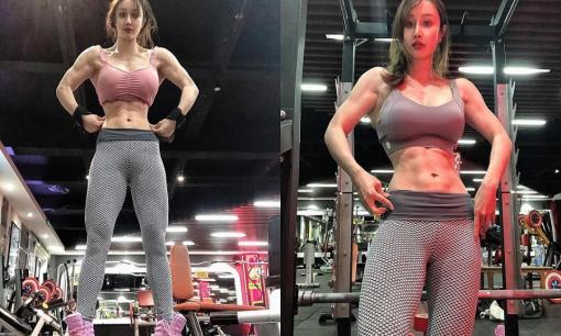 Nữ y tá 'mặt thiên thần, body lực sĩ' gây sốt với thân hình cực chuẩn sau 3 tháng sinh nở