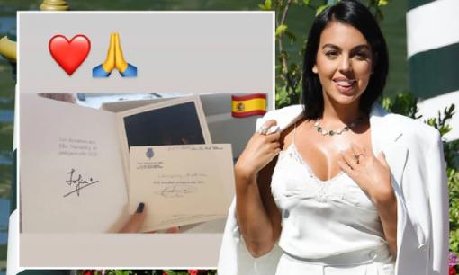 Món quà từ Hoàng gia Tây Ban Nha gửi bạn gái Ronaldo cho thấy cô nàng không chỉ biết ăn chơi bằng tiền của bạn trai như tin đồn