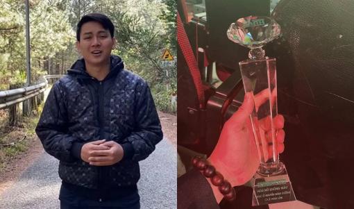 Vừa lộ trạng thái suy sụp, Hoài Lâm khoe nhan sắc thật trong clip tri ân khi nhận giải thưởng lớn