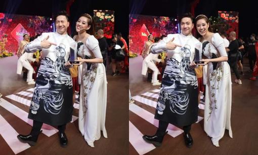 Tưởng cao ráo thế nào, ai ngờ đứng cạnh Khánh Vân, S.T Sơn Thạch cũng 'lép vế' thế này đây